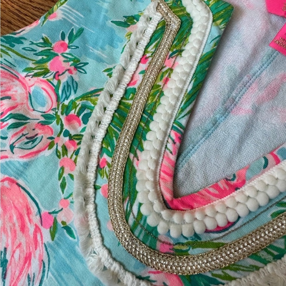 Lilly Pulitzer Pink and Blue Flamingo Dress - Picture 4 of 8